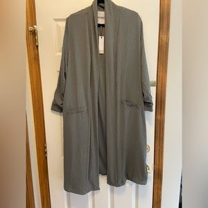 BB Dakota long jacket. Gray. XL. Side slits. Brand new with tags. Never worn